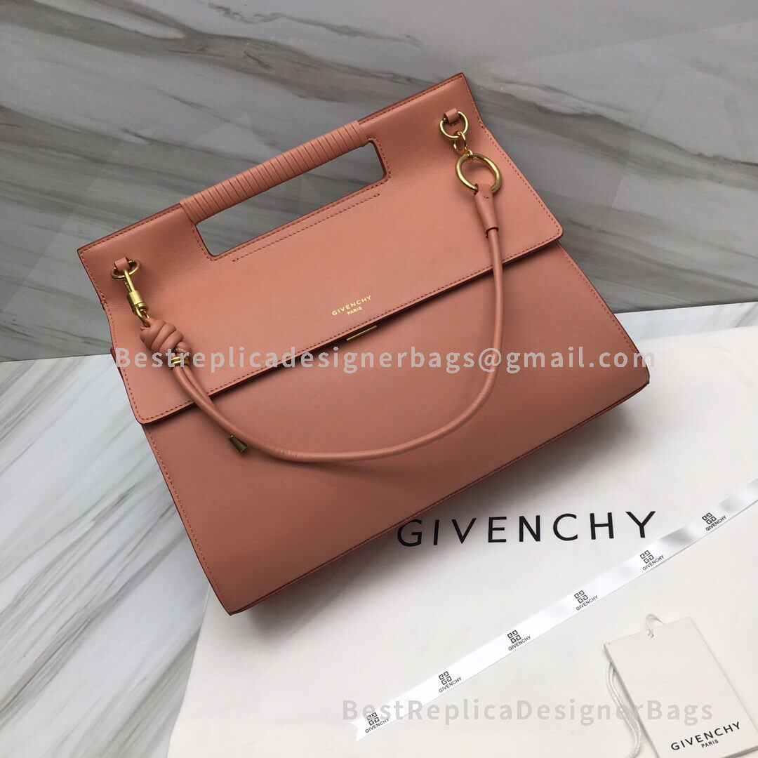 Givenchy Medium Whip Bag With Calfskin Contrasting Details Powder GHW 29931-3